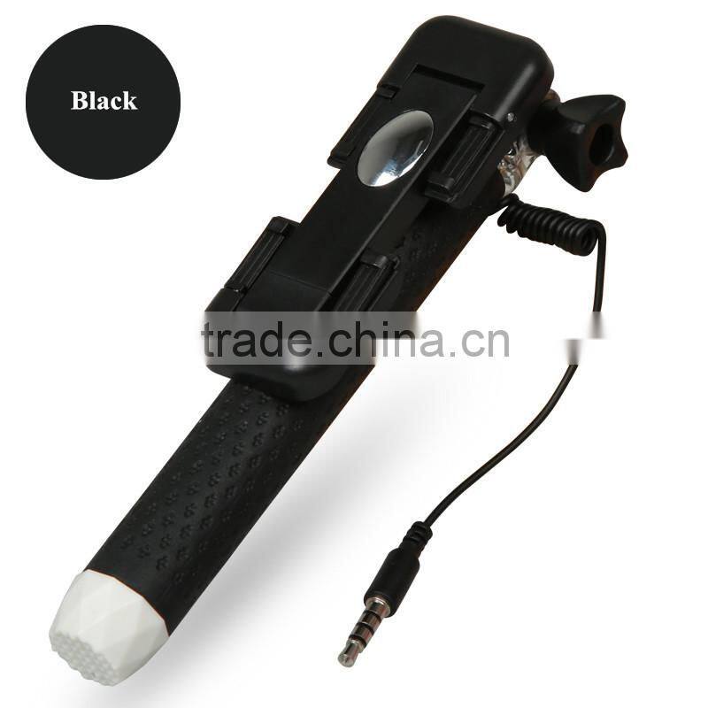 2015 mini waterproof selfie monopod with wire