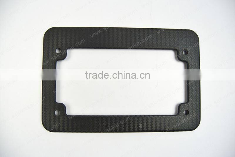 Classic Black Aluminium License Plate Tag Frame for Motorcycle/Scooter/Chopper/Bike