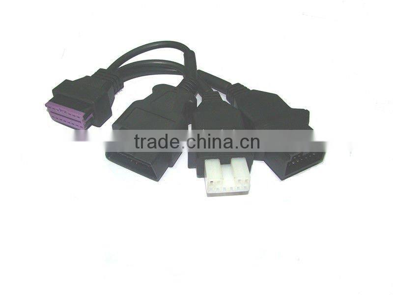 OBD2 cable OBD2 Interface(Purple)OBD2 16PF to OBD2 16PM+10PF+KIA20PM for Mitsubishi and for KIA