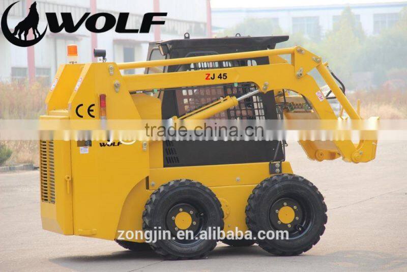 WOLF skid steer loader 45HP, 45hp skid loader, 45hp mini skid loader