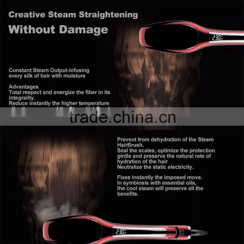 Most Advanced Hair Iron steam Hair Straightener Vapor Argan oil use Keratin Hair Straightening brush