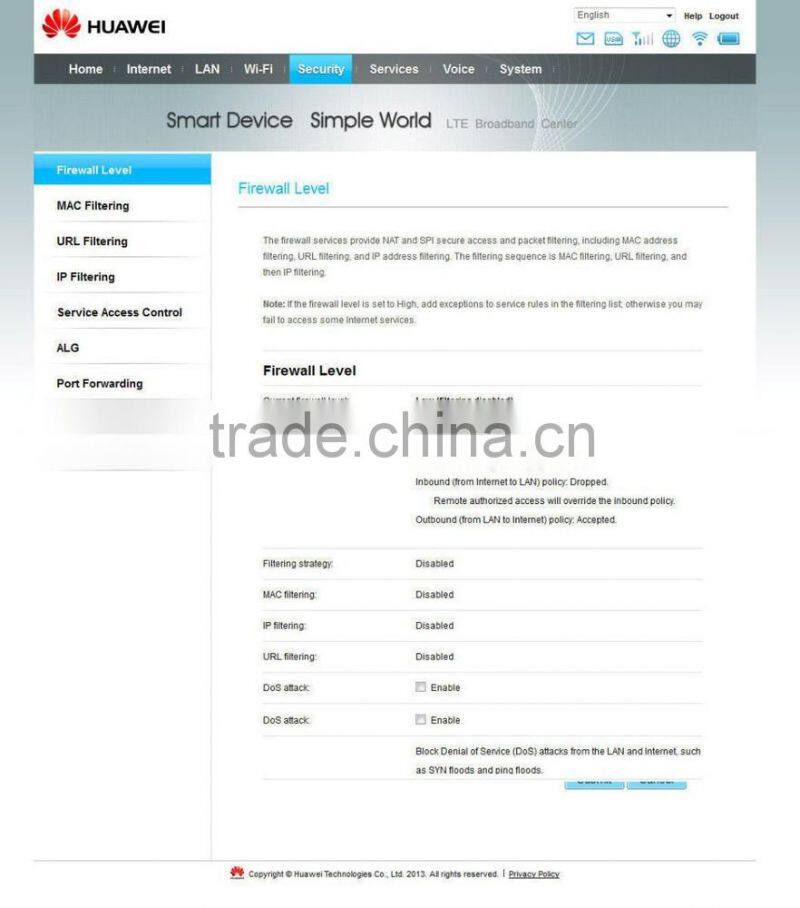 Huawei E5172s-22 LTE FDD800/900/1800/2100/2600Mhz TDD2600Mhz Wireless Gateway Router