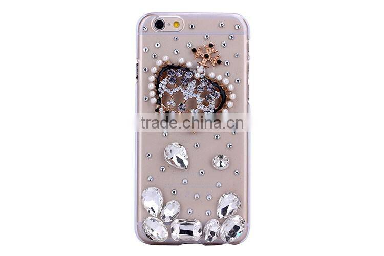 Luxury Crystal strass Stones Diamond hard pc case for iphone 6