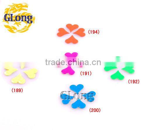 10*10mm Hot Fix Iron-on Nailhead Fluorescence Heart-Shaped Aluminum DIY Accessories For Bag Shoe Garment #GT105Y-10P(Mix-s)