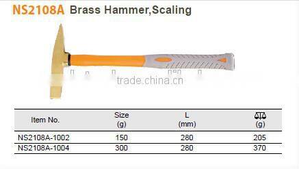 Plastic Handle Brass Scaling Hammer
