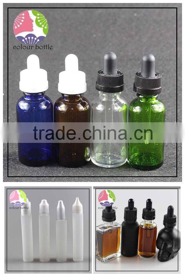 trade assurance childproof PET Plastic dropper bottle& thin insert for e-liquid e-cigarette