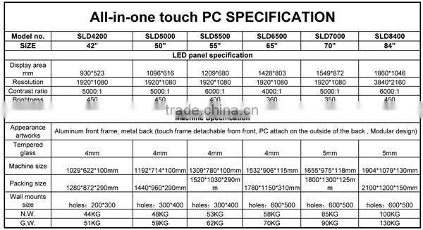 55 inch led tv monitor (16:9 wide screen 1080p full hd)