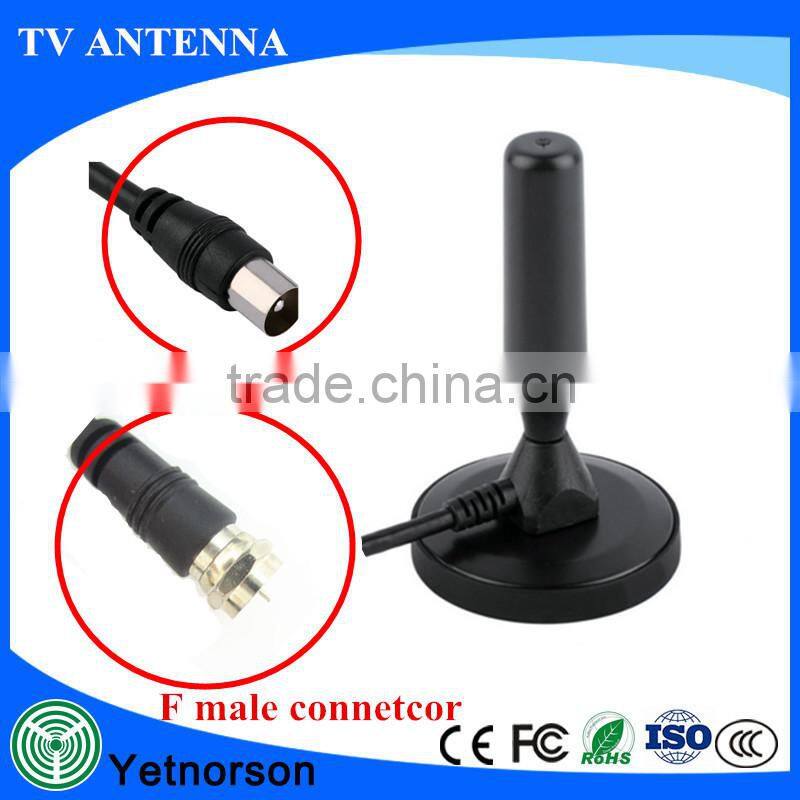 Vhf/Uhf Indoor Digital TV Antenna dvb-t tv antenna with strong magnetic base