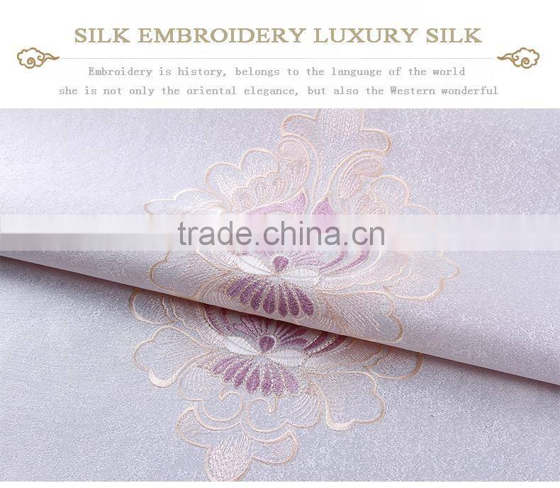 polyester non-woven embroidery wallpaper sale living room wallpaper decorative wallpaper