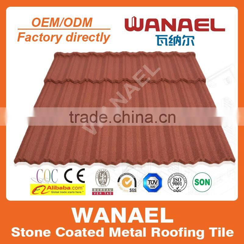 2016 Building Material Classical Colorful Stone Coated Metal Roof Tile in China