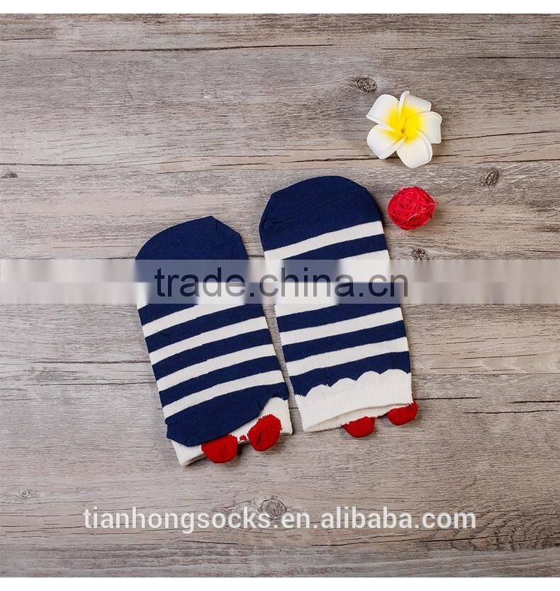 2016 New summer striped lovely ears three color short socks boat socks for girls and woman
