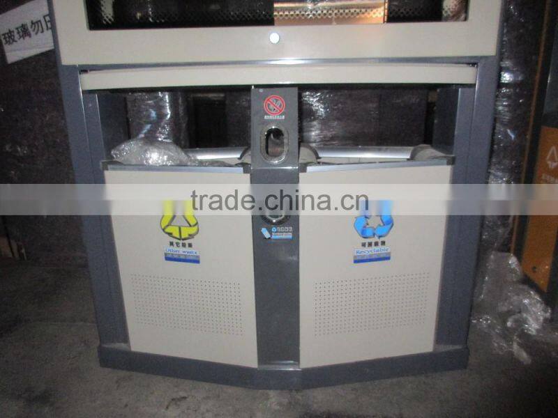 solar scrolling trash bin light box