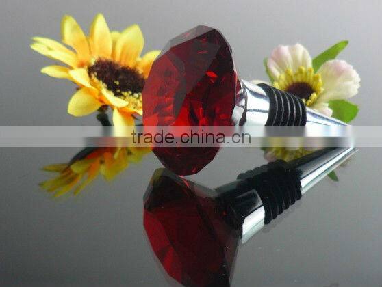 Wholesale high quality decorative crystal ball wine stopper