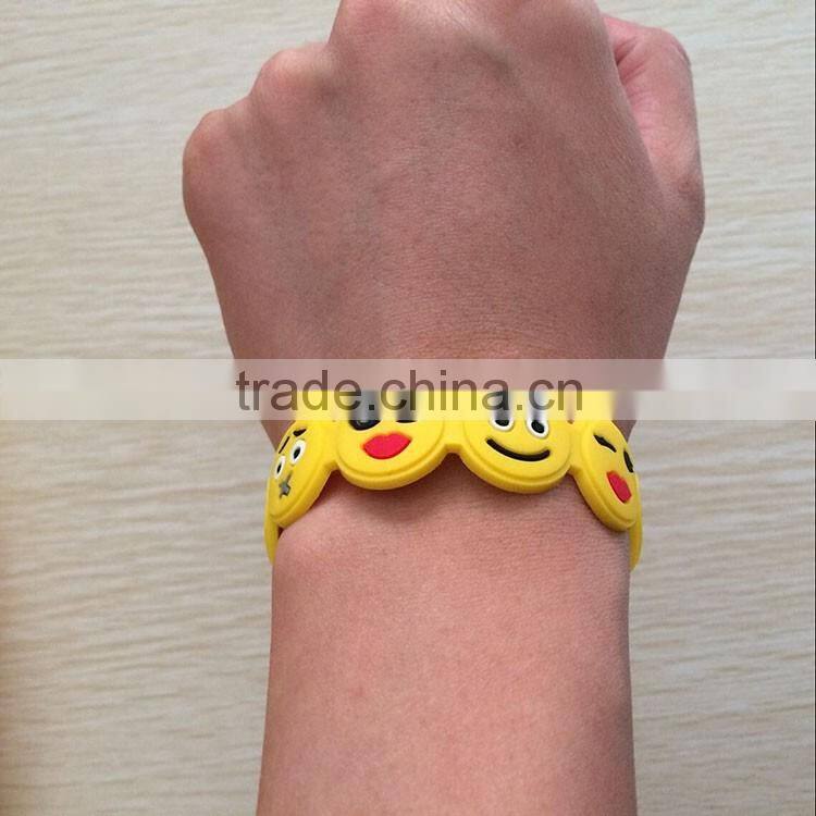 Funny Pvc Emoji bracelet