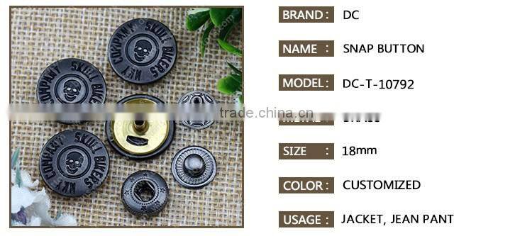Exquisite Quality Wholesale Fashion Custom Garment Button Jean Button Metal Snap