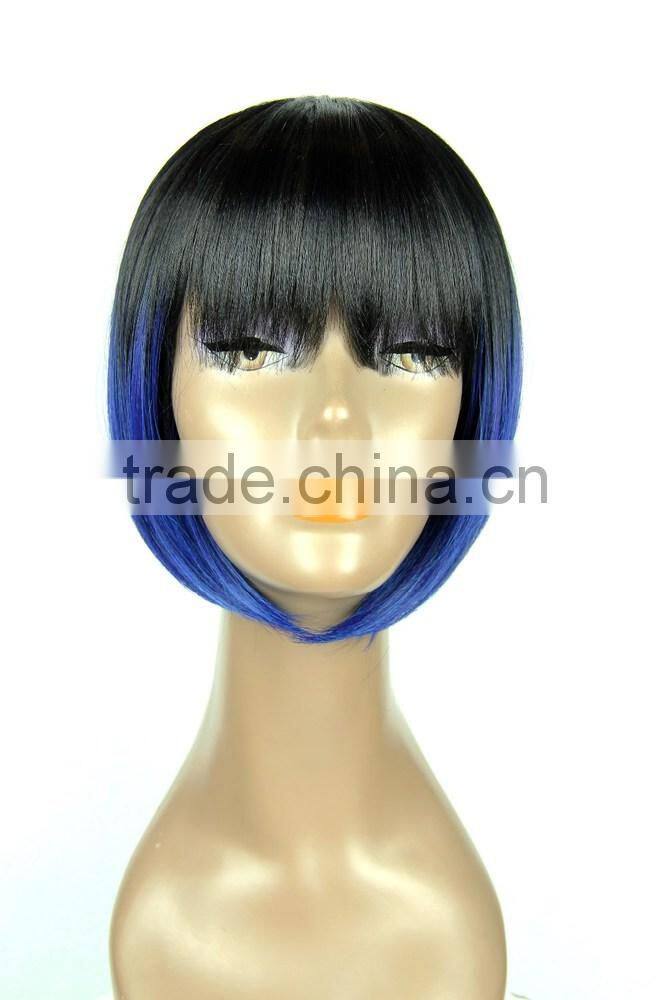 christmas party used wig ombre color new style 100 percent futura high tempreture synthetic hair wig