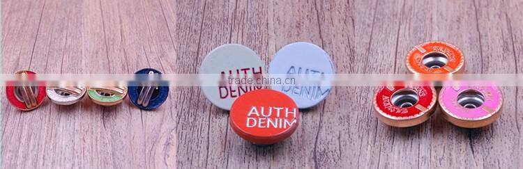 Designed high quality gold logo brown metal button rivet