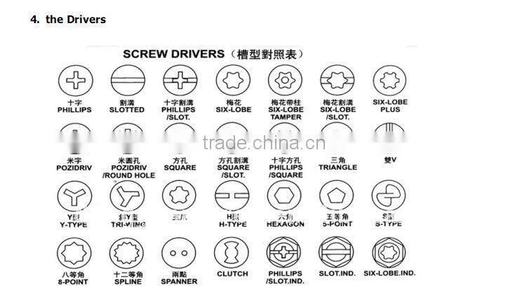 carbon steel phillips self drilling tapping screws