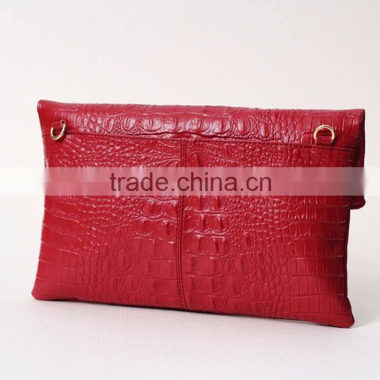 Clutch bag crocodile leather hand carrying bag ladies long shoulder bag
