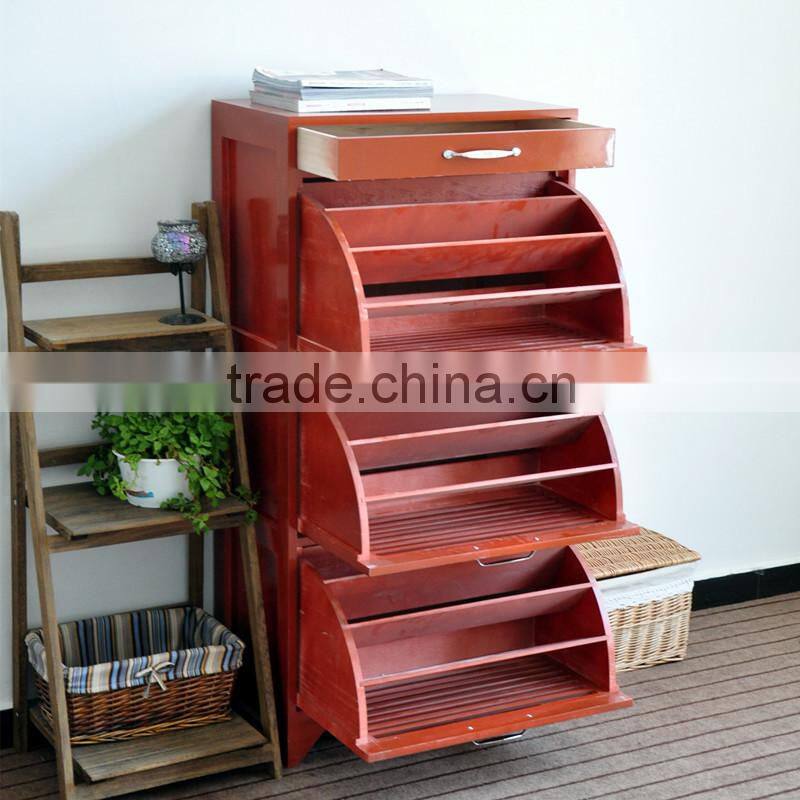 American European rural style new design popular shoes ark with drawer four colors for your choice