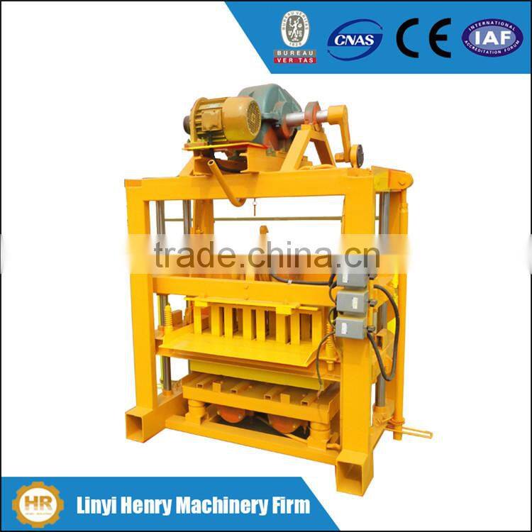 The cheapest QMR2-40 Henry manual compressed earth soil cement block brick making machine