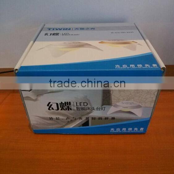 Intelligent touch sensor with clock dimmable led table lamp