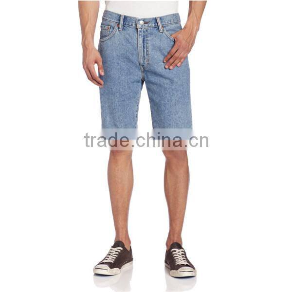 2015 zip closure light stonewash straight fit short men cheap wholesale jeans JXZ041