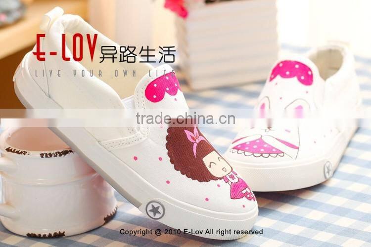 NO.XW009 White canvas slip-on shoes wholesale/Kids canvas shoes/Cheap canvas shoes
