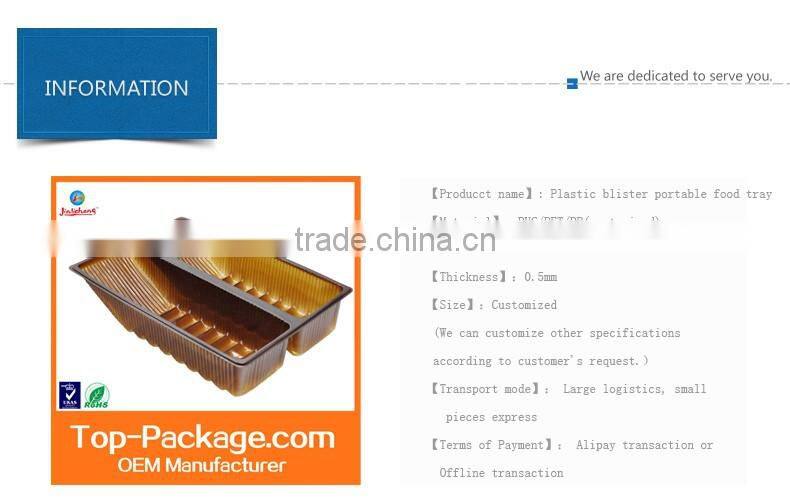 Blister Disposable Plastic Food Tray with Clear Lid