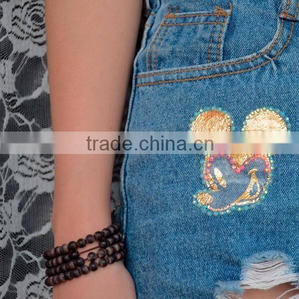 Custom flash body water transfer rhinestone gold tattoo clothes crystal metallic cartoon tattoo stickers