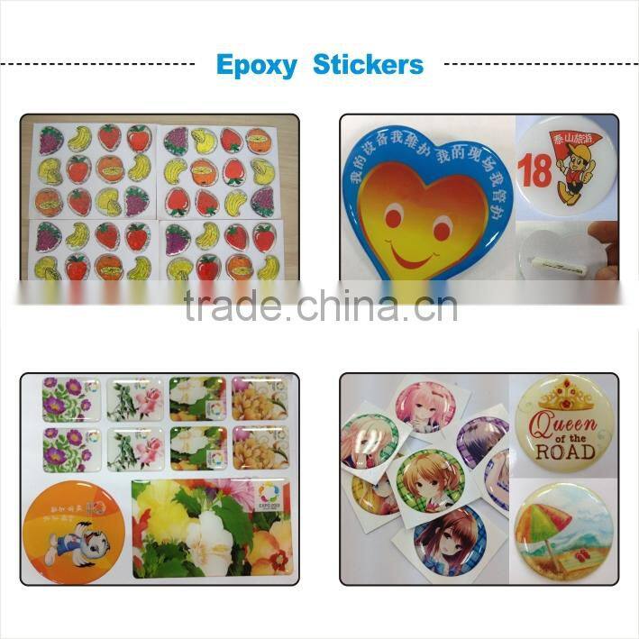 custom epoxy sticker clear dome epoxy resin sticker