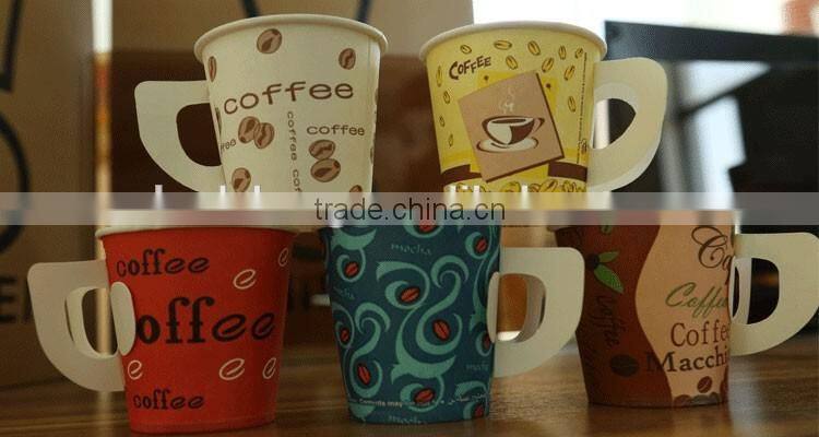 New Design Logo printed Paper Cup With Handle