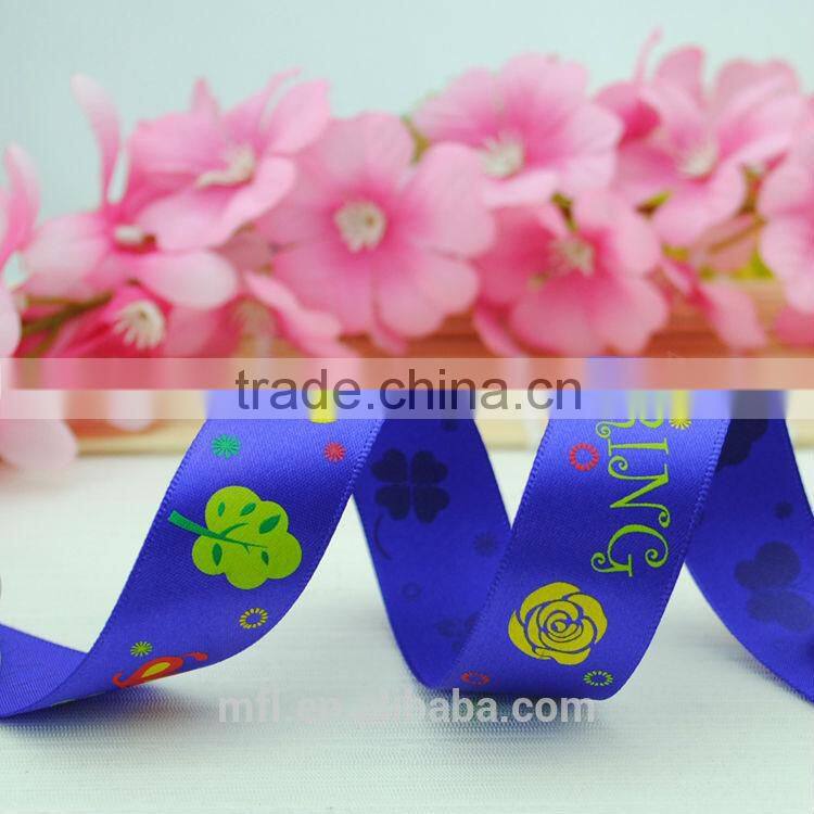 mutli color custom printed ribbon satin for sale