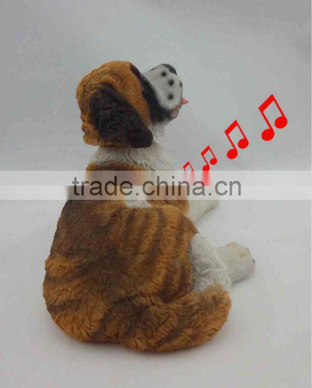 moving head figurine resin music dog