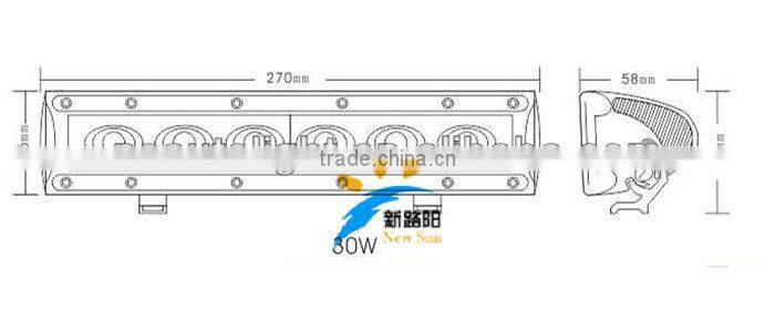 30w Ip 68 Led Work Light Bar,Auto Led Lightbar With High Performance