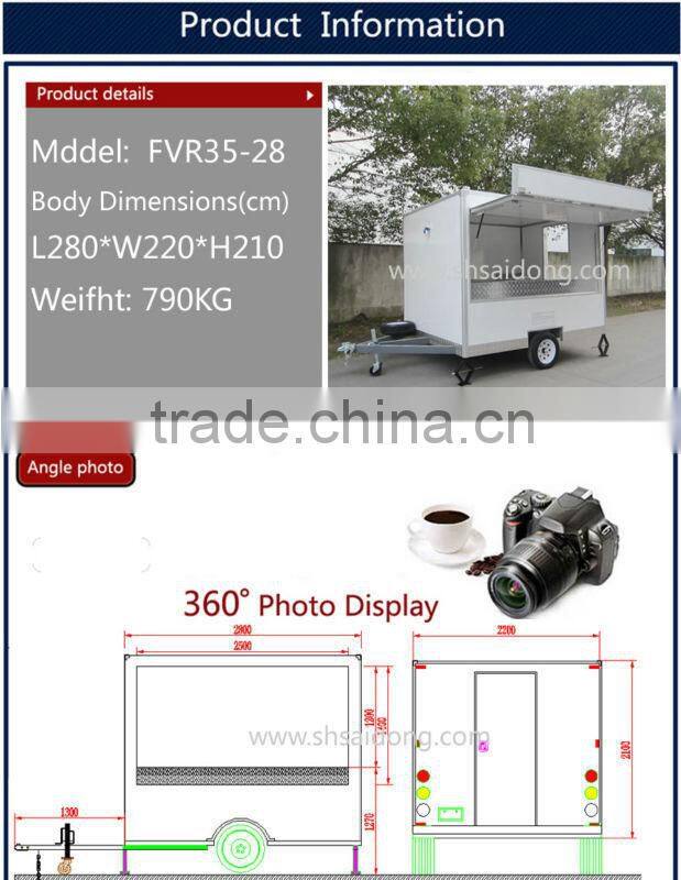 FVR35-28 2015Newly Commercial Serving Trolley and Cart/fast food van