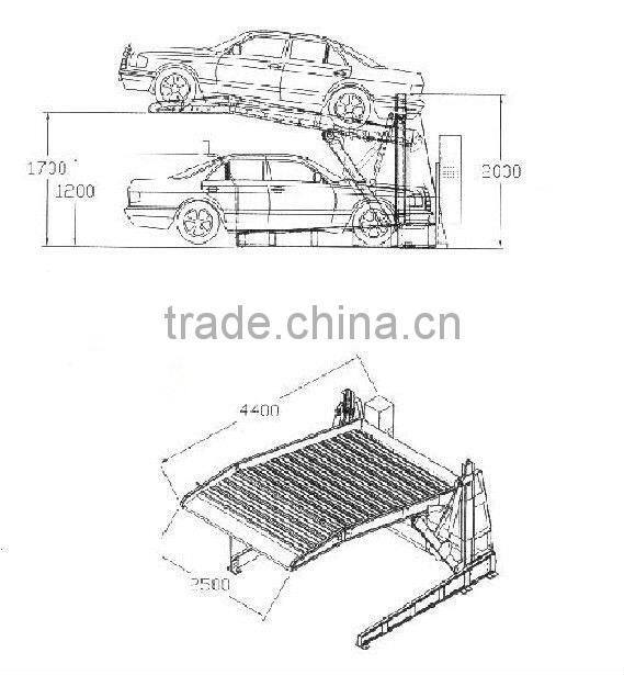 JUNHV low price car parking lift JH-TP2700B