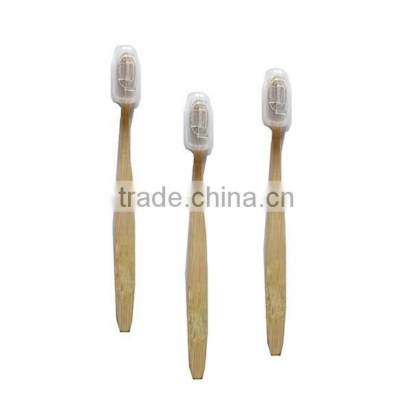 High quality biodegradable bamboo charcoal fiber bristles wood toothbrush