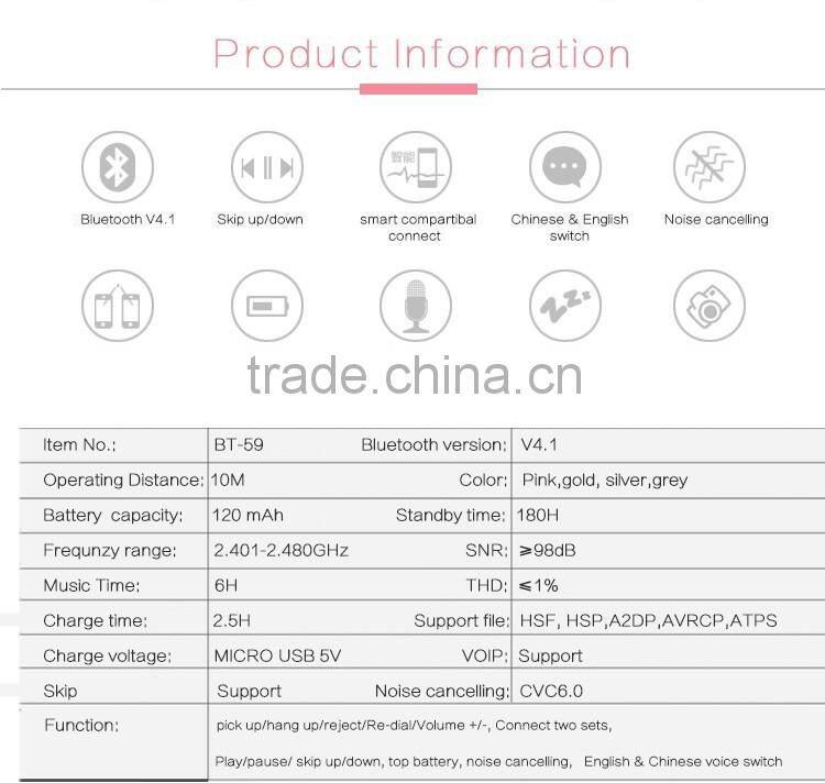 Sport bluetooth headset with autodyne hangers type support music wireless headset