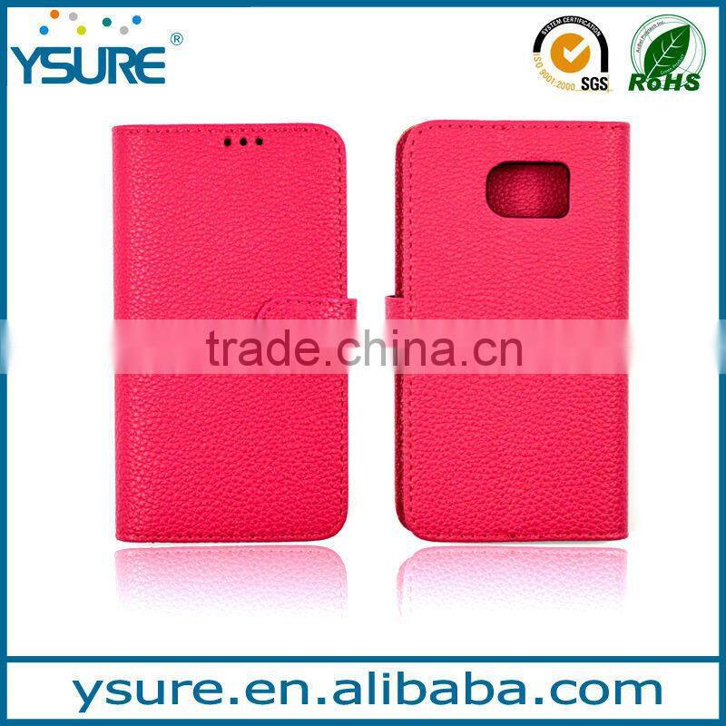 High quality litchi pattern pu leather case for Samsung galaxy j1