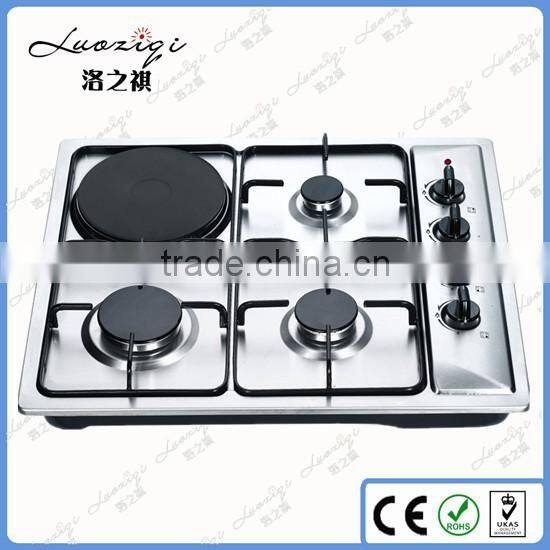 Electric Burner Indoor Gas Stove with Natural Gas/ LP Gas Stainless Top