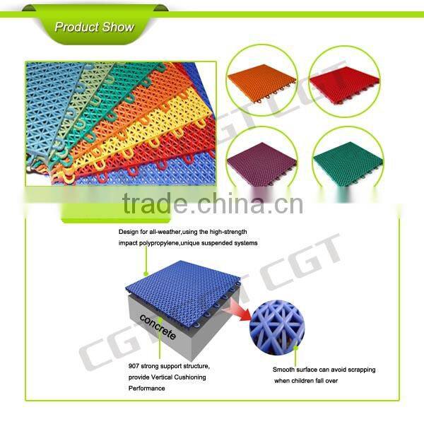 Diamond Plate Plastic Interlocking Floor Tile for kindergarten