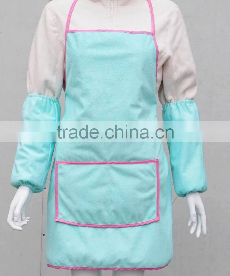 Real Picture China Custom Plain 100% Cotton Terry Waterproof Kitchen Apron