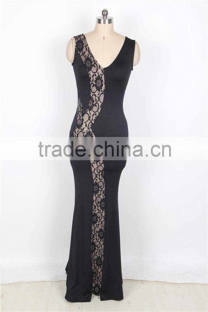 Unique Design Long Style Mature Women Party Wear Red Evening Dress