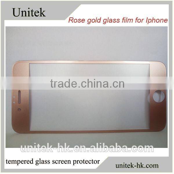 asahi tempered glass screen protector rose gold color screen protector tempered glass for iphone