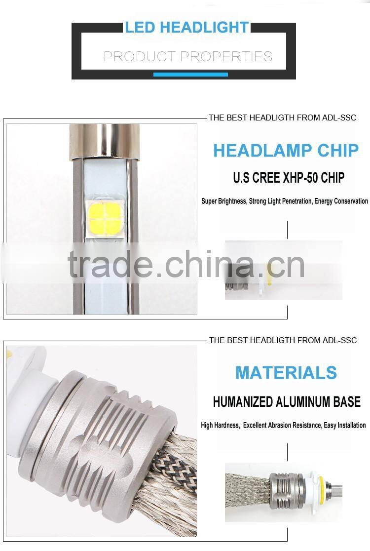 Hot Selling IP68 6000K 45W High Power Car LED Headlight H1,H3, H4, H7, H8, H9,H11,9005, 9006,9012