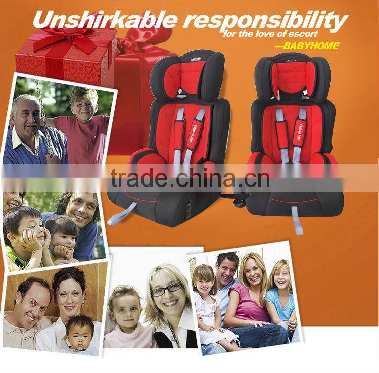 5 point harness red color seat group1/2/3 car seat fabric