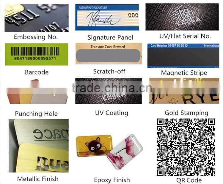 Hot selling polishing S70 chip PVC card with signature panel