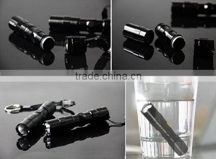 led keychain waterproof flashlight zoom flashlight