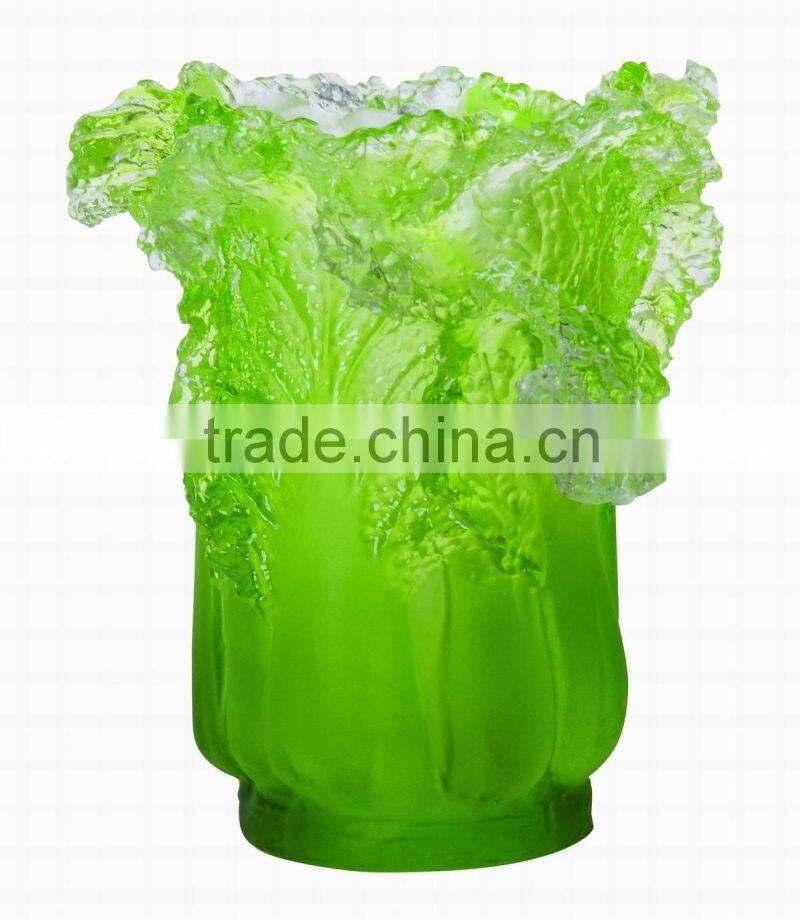 the liuli crystal craft the bamboo shaped penholder BS163